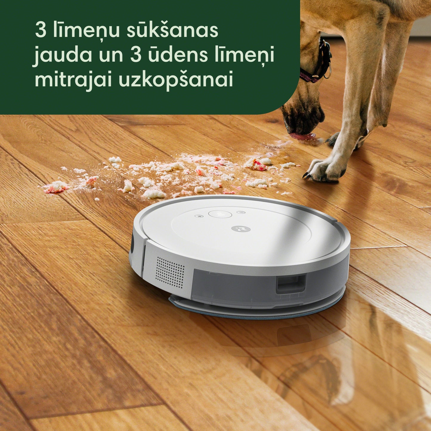 Roomba Combo® Essential robots balta putekļu sūcējs ar grīdas mazgāšanas funkciju