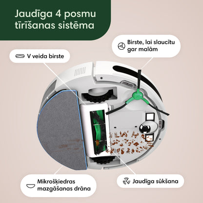 Roomba Combo® Essential robots balta putekļu sūcējs ar grīdas mazgāšanas funkciju