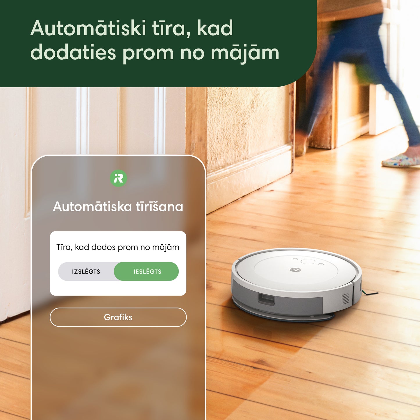 Roomba Combo® Essential robots balta putekļu sūcējs ar grīdas mazgāšanas funkciju